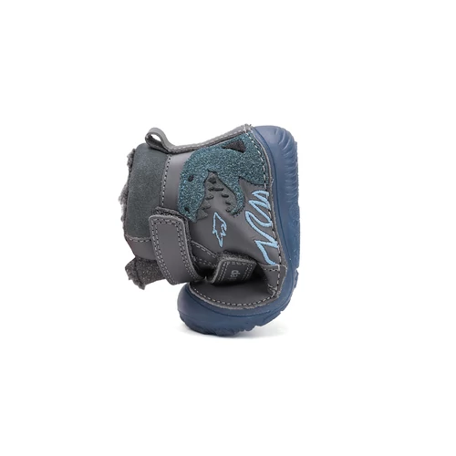 D.D.Step Kisfiú Barefoot Bélelt bokacipő Dark Grey fluoreszkáló Dino (26)
