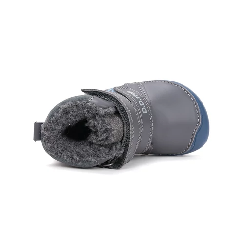 D.D.Step Kisfiú Barefoot Bélelt bokacipő Dark Grey fluoreszkáló Dino (26)